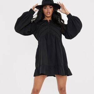 In The Style x Lorna Luxe volume sleeve mini smock dress NWT 24W